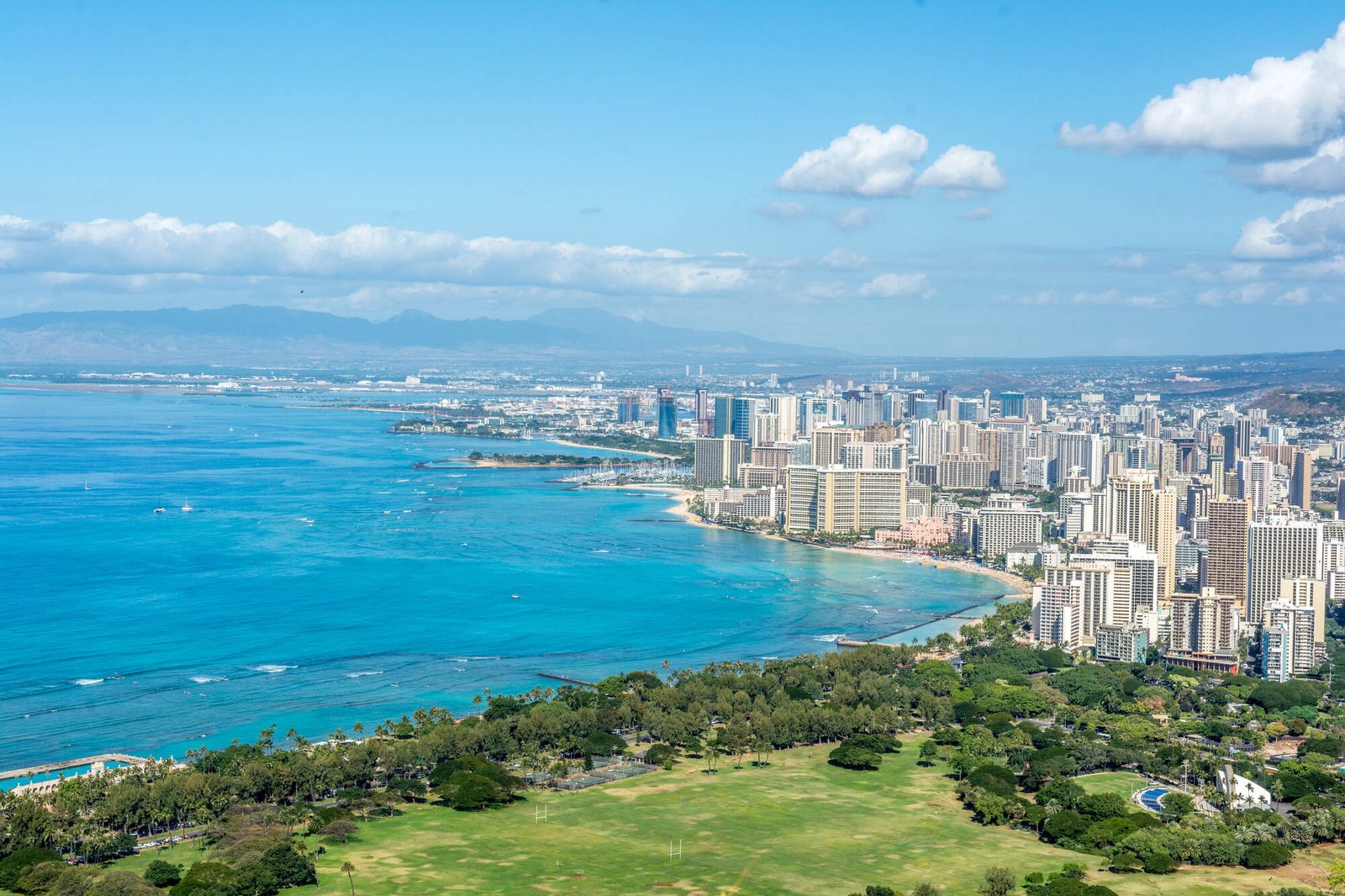 Diamond Head next to the water