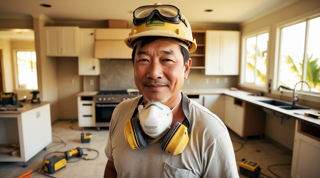 Hawaii Construction Worker A highangle naturallight photography shot 0